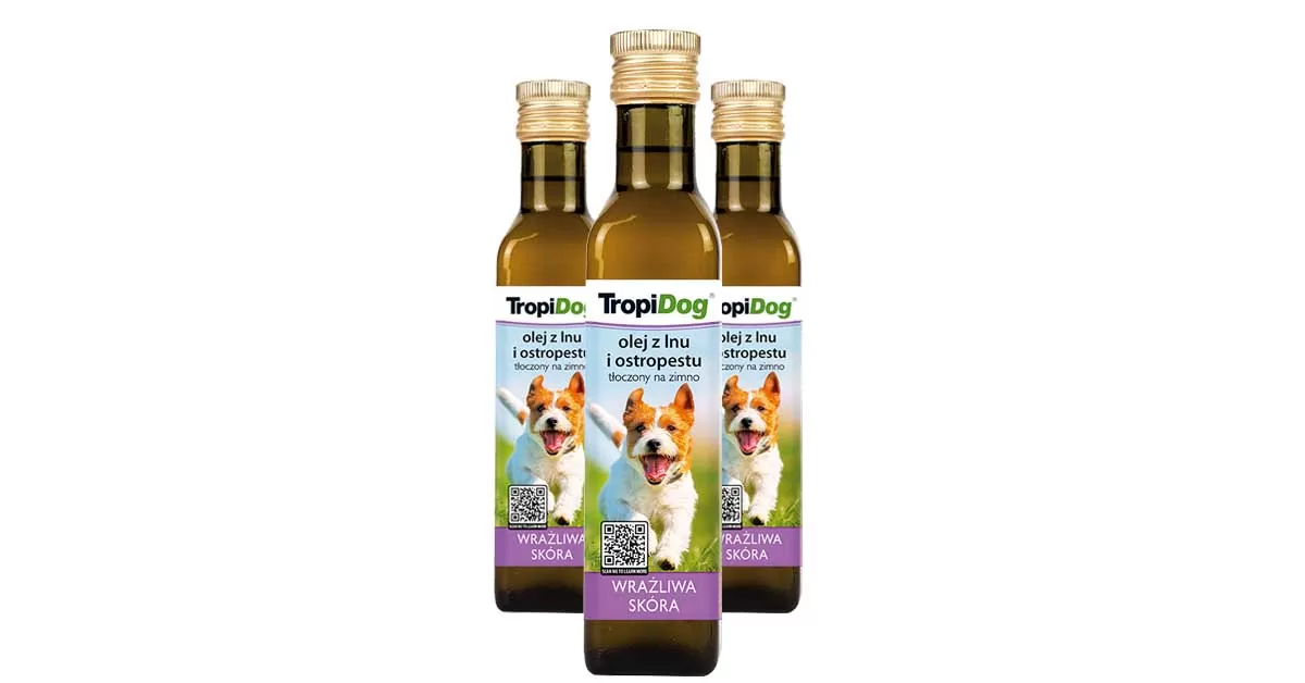 TropiDog Olej z lnu i ostropestu tłoczony na zimno